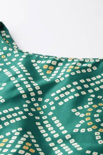 Panihari Pichwai Print SemiStitched Satin Crop-Top choli