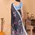 multicolor floral cotton silk saree with shimmer & blouse piece – elegant festive wear