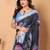 multicolor floral cotton silk saree with shimmer & blouse piece – elegant festive wear