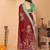 maroon floral cotton silk saree with shimmer & blouse piece – elegant festive wear