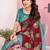 maroon floral cotton silk saree with shimmer & blouse piece – elegant festive wear