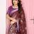 maroon floral cotton silk saree with shimmer & blouse piece – elegant festive wear