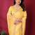 yellow embroidered tissue saree with jimmy choo lace border & blouse piece
