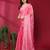 pink embroidered tissue saree with jimmy choo lace border & blouse piece