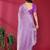  purple embroidered tissue saree with jimmy choo lace border & blouse piece