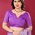  purple embroidered tissue saree with jimmy choo lace border & blouse piece
