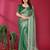green embroidered tissue saree with jimmy choo lace border & blouse piece