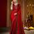 Party wear new rangoli silk red color saree with blouse and stone lace border