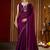 Party wear new rangoli silk wine color saree with blouse and stone lace border