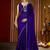 Party wear new rangoli silk violet color saree with blouse and stone lace border