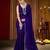Party wear new rangoli silk violet color saree with blouse and stone lace border