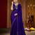 Party wear new rangoli silk violet color saree with blouse and stone lace border