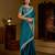 Rama green rangoli silk saree with heavy embroidery work and heavy work