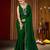 Party wear new rangoli silk green color saree with blouse and stone lace border