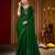Party wear new rangoli silk green color saree with blouse and stone lace border