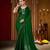 Soft green rangoli silk saree with beads lace and stones