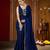 Party wear navy blue rangoli silk saree with fancy lace border
