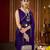 Premium violet  rangoli silk saree with beads & lace detailing