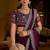Wine rangoli silk saree with heavy embroidery work and heavy work
