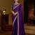Violet rangoli silk saree with heavy embroidery work and heavy work