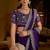 Violet rangoli silk saree with heavy embroidery work and heavy work