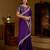 Violet rangoli silk saree with heavy embroidery work and heavy work