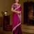 Rani pink rangoli silk saree with heavy embroidery work and heavy work