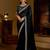 Black rangoli silk saree with heavy embroidery work and heavy work