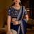 Neavy blue rangoli silk saree with heavy embroidery work