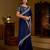 Neavy blue rangoli silk saree with heavy embroidery work