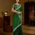 Green rangoli silk saree with heavy embroidery work