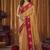 Light orange soft tissue contrast border with jhallar saree