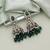 Green color kundan earrings