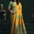 yellow & green soft silk with fancy pumpum saree