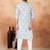 Blue art silk straight kurta for men