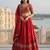 Red Silk Zari Swqunce Embroidery Work Lehenga choli For Women's