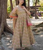 Multi color muslin digital print designer salwar suit