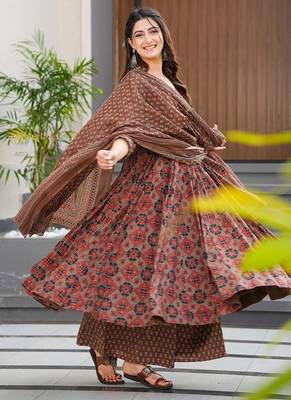 Multi color muslin digital print designer salwar suit 1