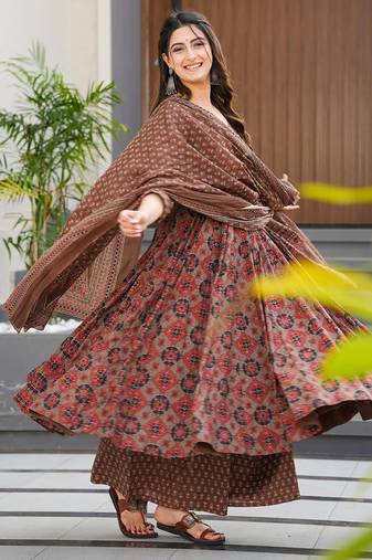 Multi color muslin digital print designer salwar suit