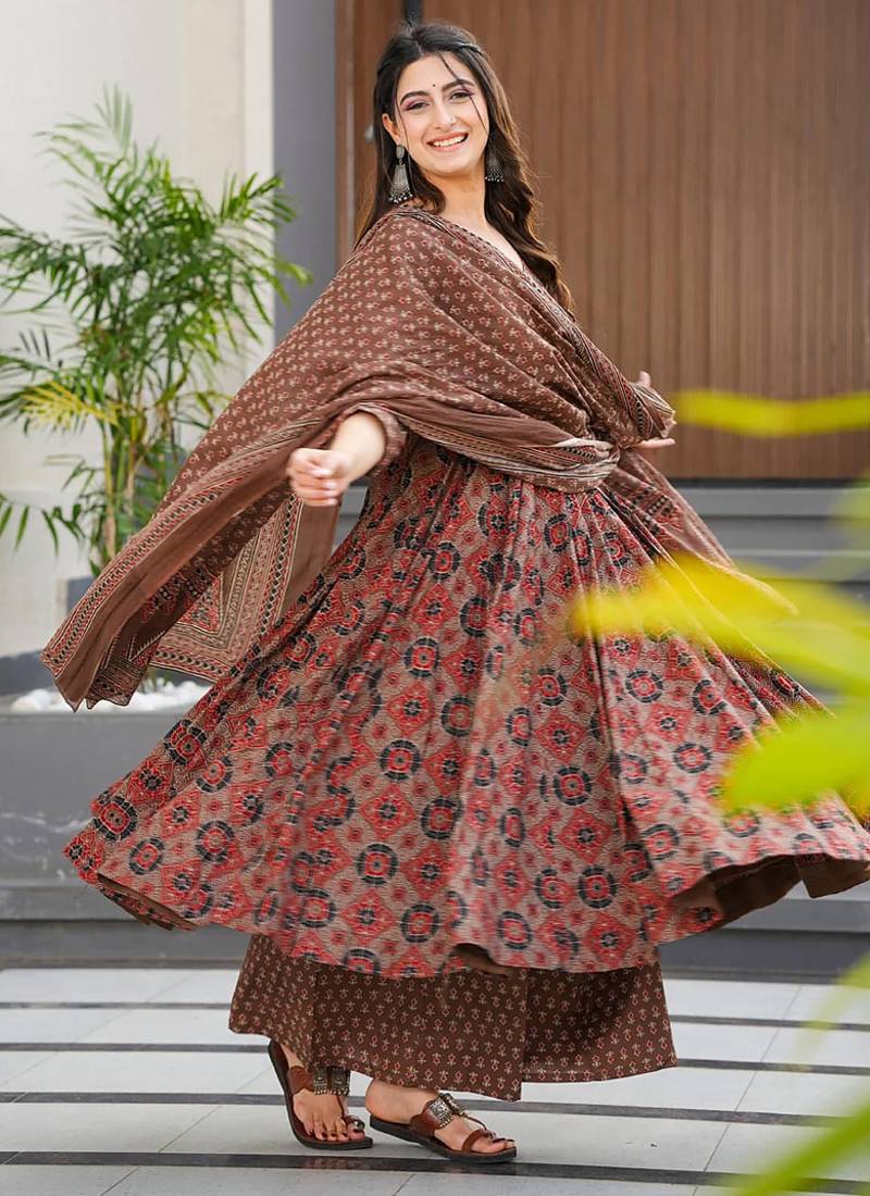 Multi color muslin digital print designer salwar suit