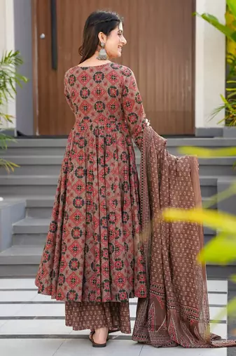 Multi color muslin digital print designer salwar suit