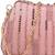 Anekaant glided gleam dusty pink net striped embellished clutch