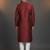 Maroon dupion silk embroidered kurta set