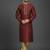 Maroon dupion silk embroidered kurta set
