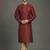 Maroon dupion silk embroidered kurta set