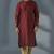 Maroon dupion silk embroidered kurta set