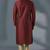 Maroon dupion silk embroidered kurta set