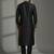 Black dupion silk embroidered kurta set