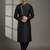 Black  dupion silk embroidered kurta set