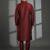 Maroon dupion silk embroidered kurta set